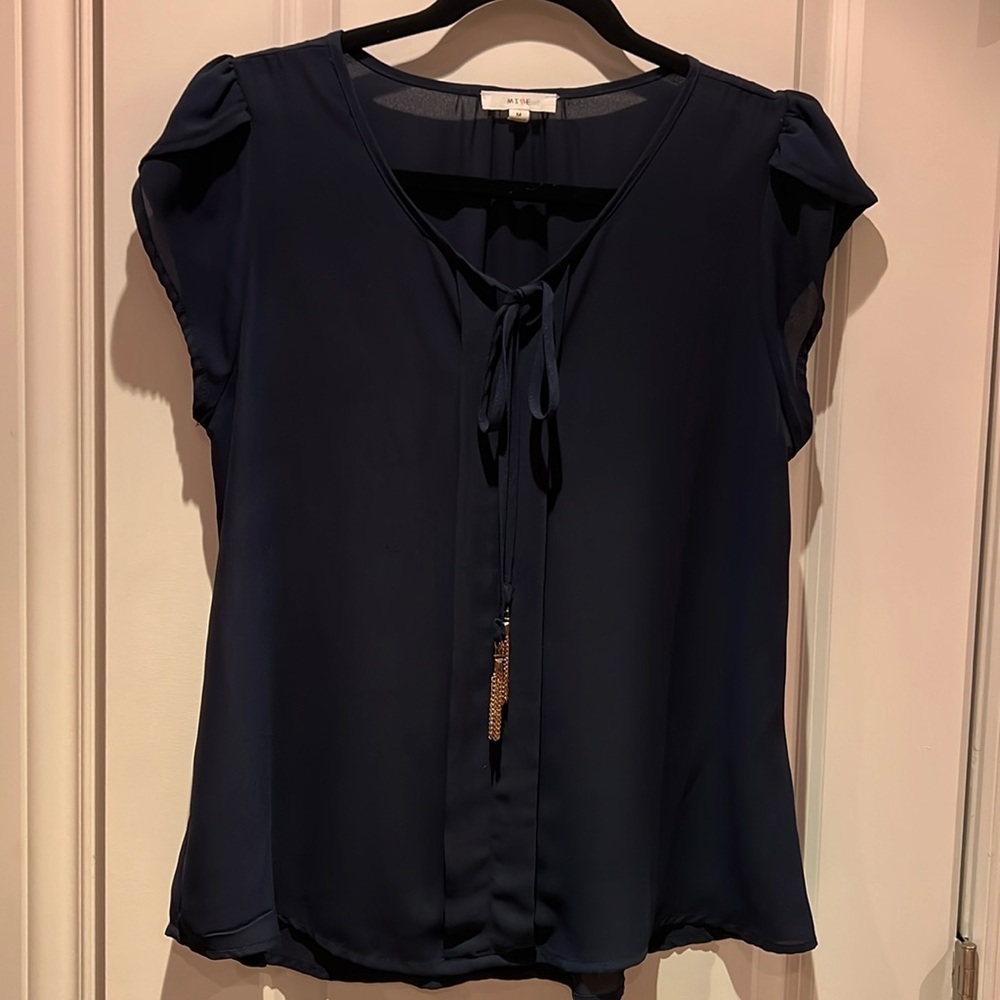 Navy Blue Blouse
